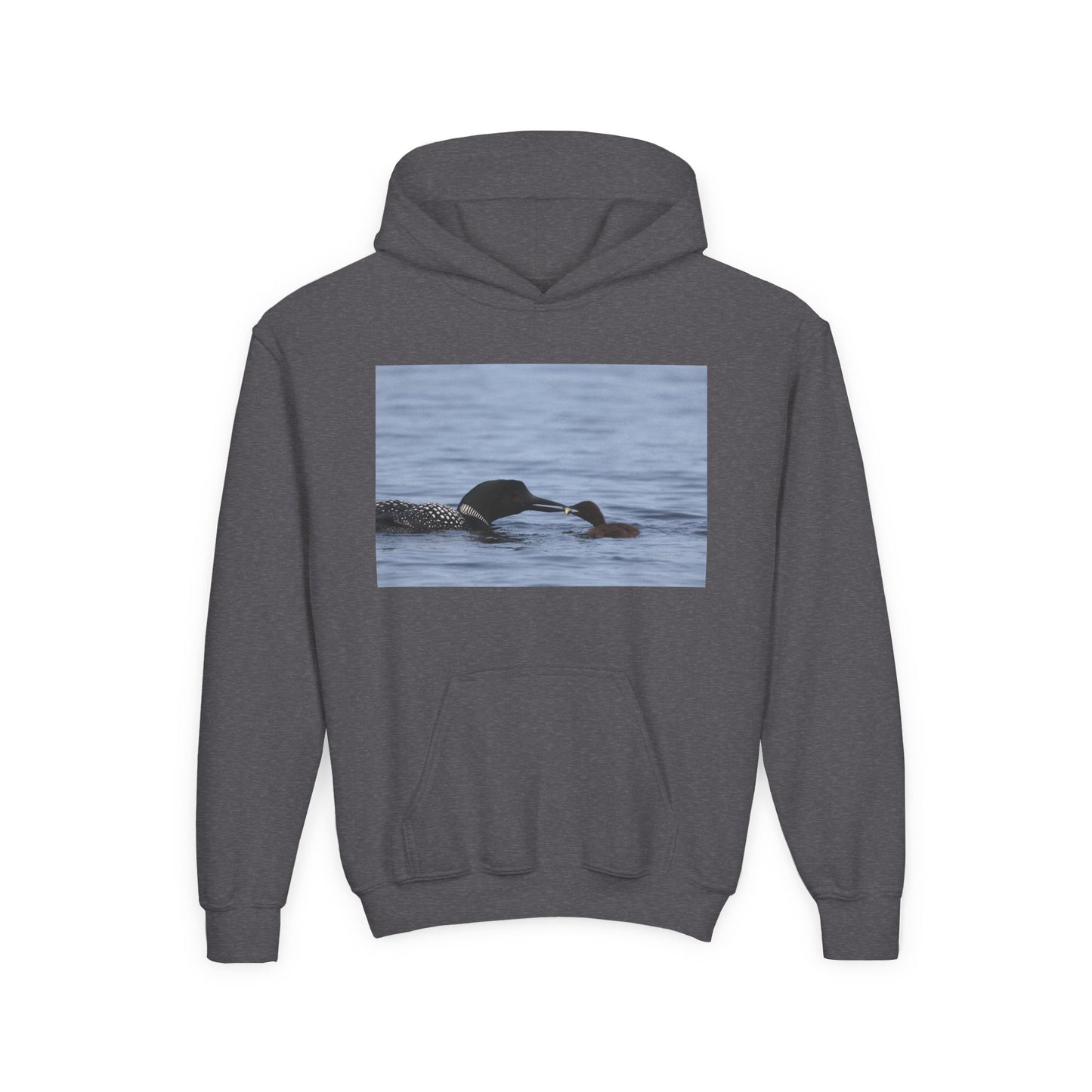Youth Hoodie with Swimming Otters Photo – Cute River Otter Kids Sweatshirt
