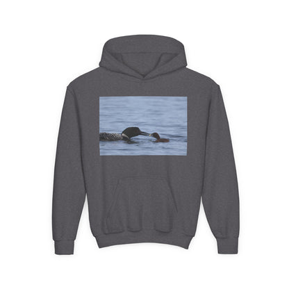 Youth Hoodie with Swimming Otters Photo – Cute River Otter Kids Sweatshirt