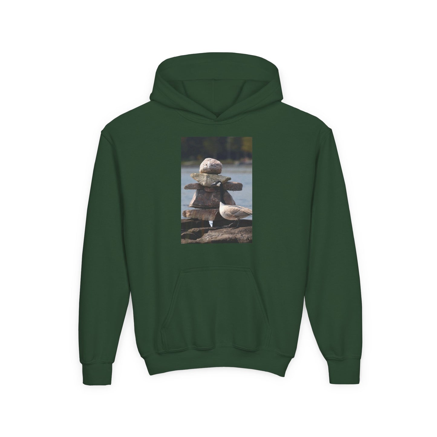 Youth Hoodie with Cute Duck Plush Photo — Kids' Cozy Animal Pullover
