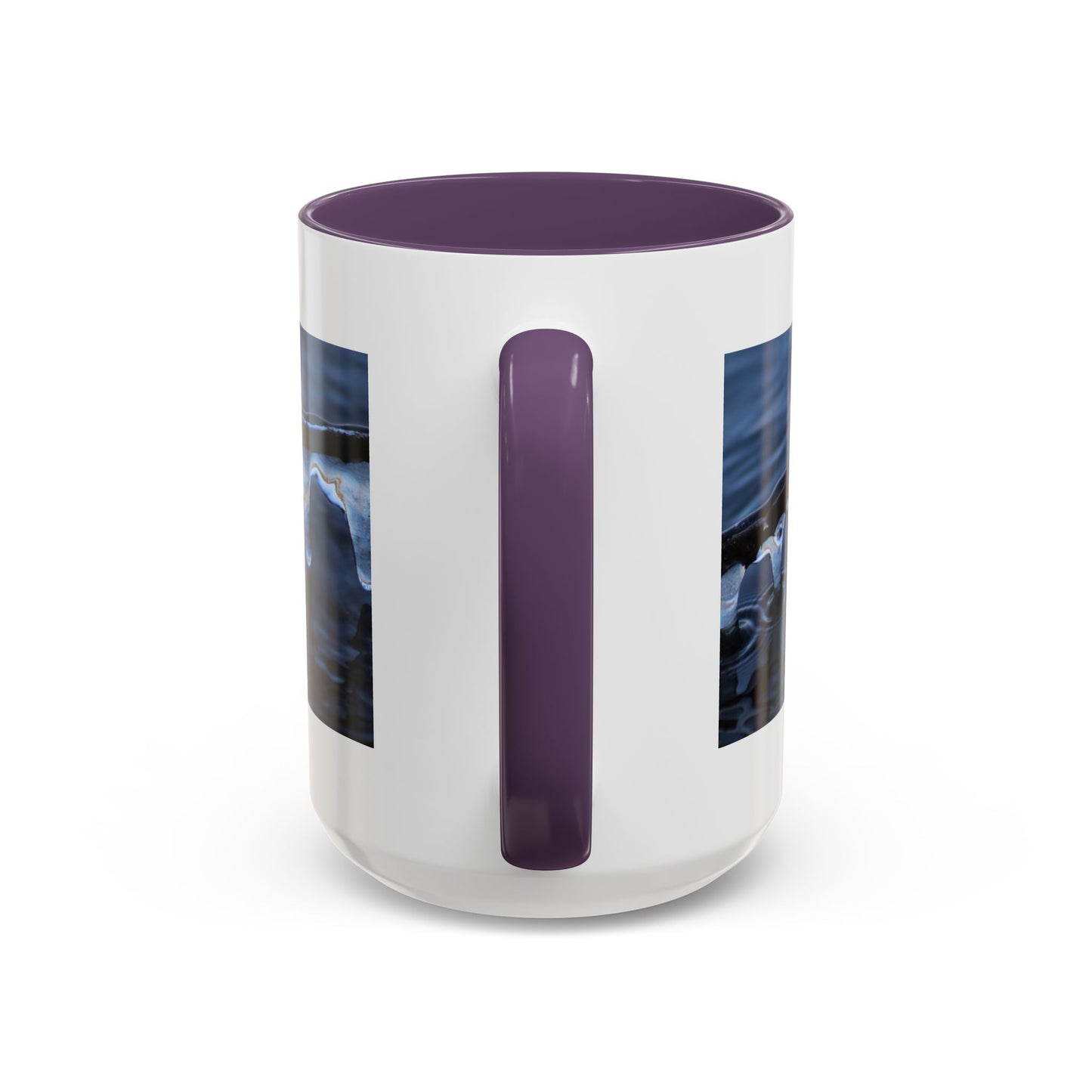 Blue Icicle Wave Accent Coffee Mug — Winter Water Photography 11/15oz
