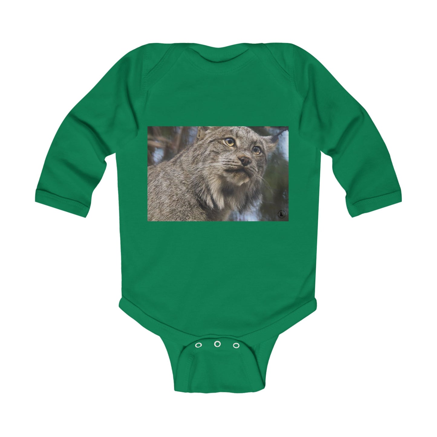 Baby Bodysuit with Pallas Cat Photo – Cute Wild Cat Infant Long Sleeve Onesie