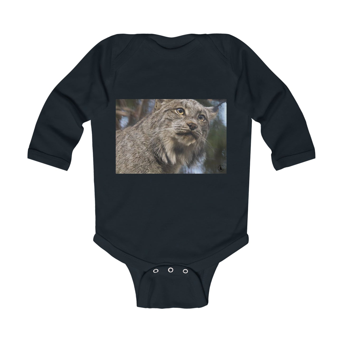 Baby Bodysuit with Pallas Cat Photo – Cute Wild Cat Infant Long Sleeve Onesie