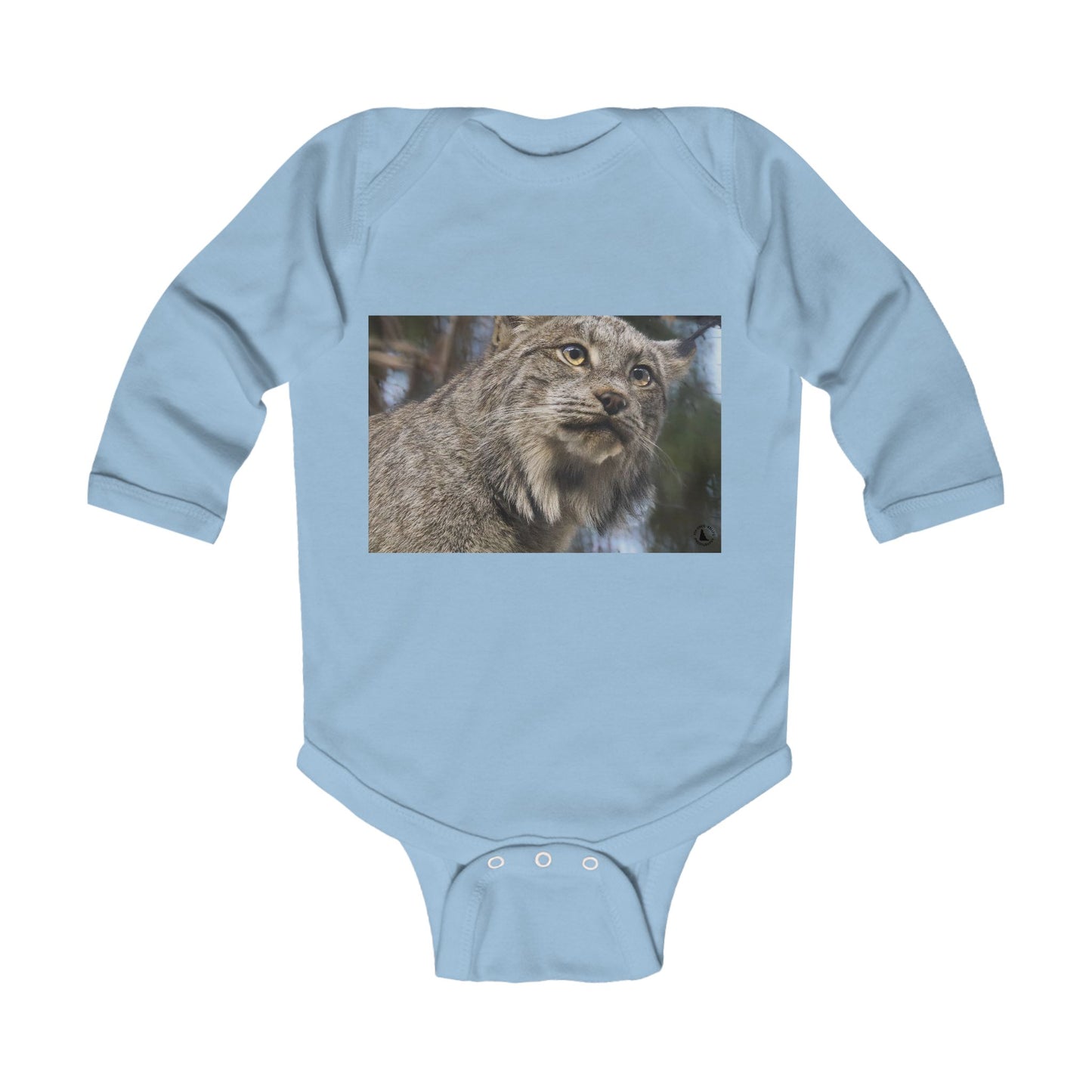 Baby Bodysuit with Pallas Cat Photo – Cute Wild Cat Infant Long Sleeve Onesie