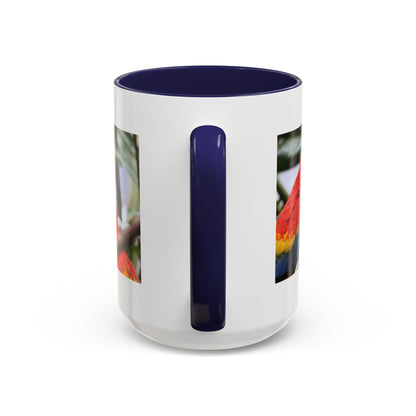 Scarlet Macaw Coffee Mug — Tropical Parrot Accent Mug (11/15oz)