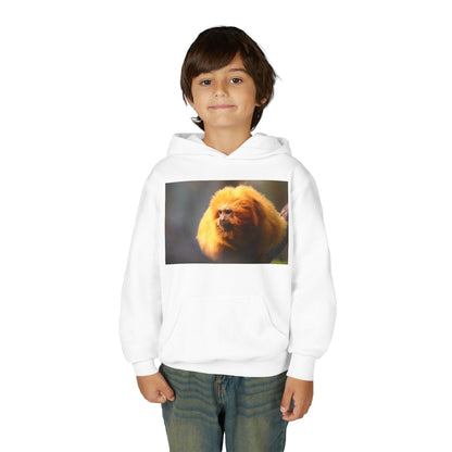 Golden Lion Tamarin Youth Hoodie — Cute Monkey Photo Sweatshirt for Kids