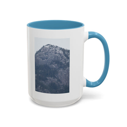 Mountain Peak Accent Coffee Mug – Snowy Forest Photo 11oz/15oz