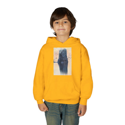 Youth Hoodie with Serene Lake Reflection Photo — Nature-Inspired Kids’ Pullover