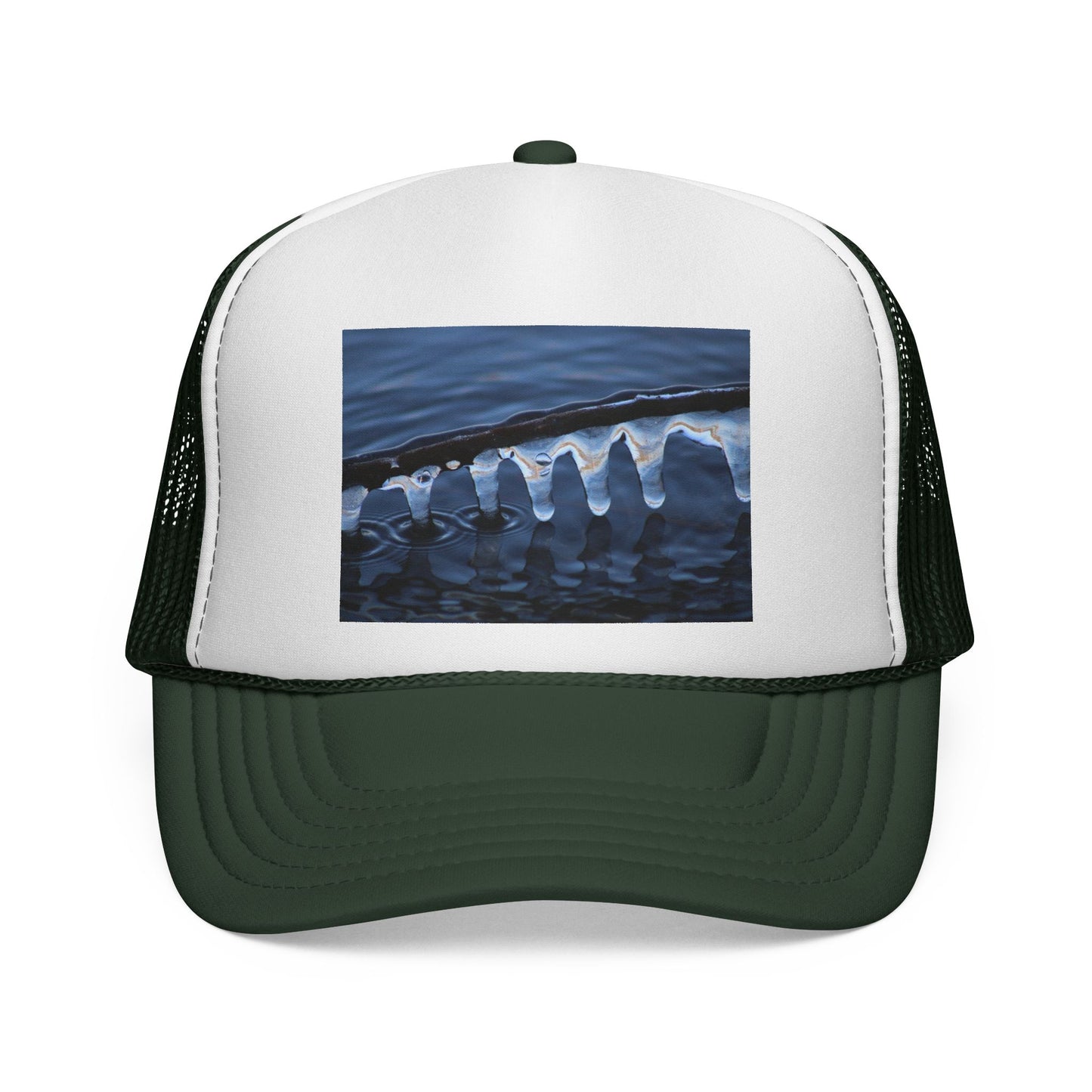 Trucker Cap — Winter Ice Wave Photo Print