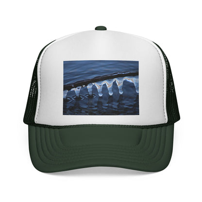 Trucker Cap — Winter Ice Wave Photo Print