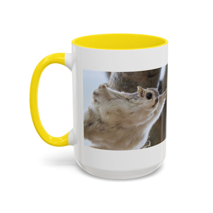 Flying Squirrel Accent Coffee Mug — Cute Wildlife Photo Mug (11/15oz)