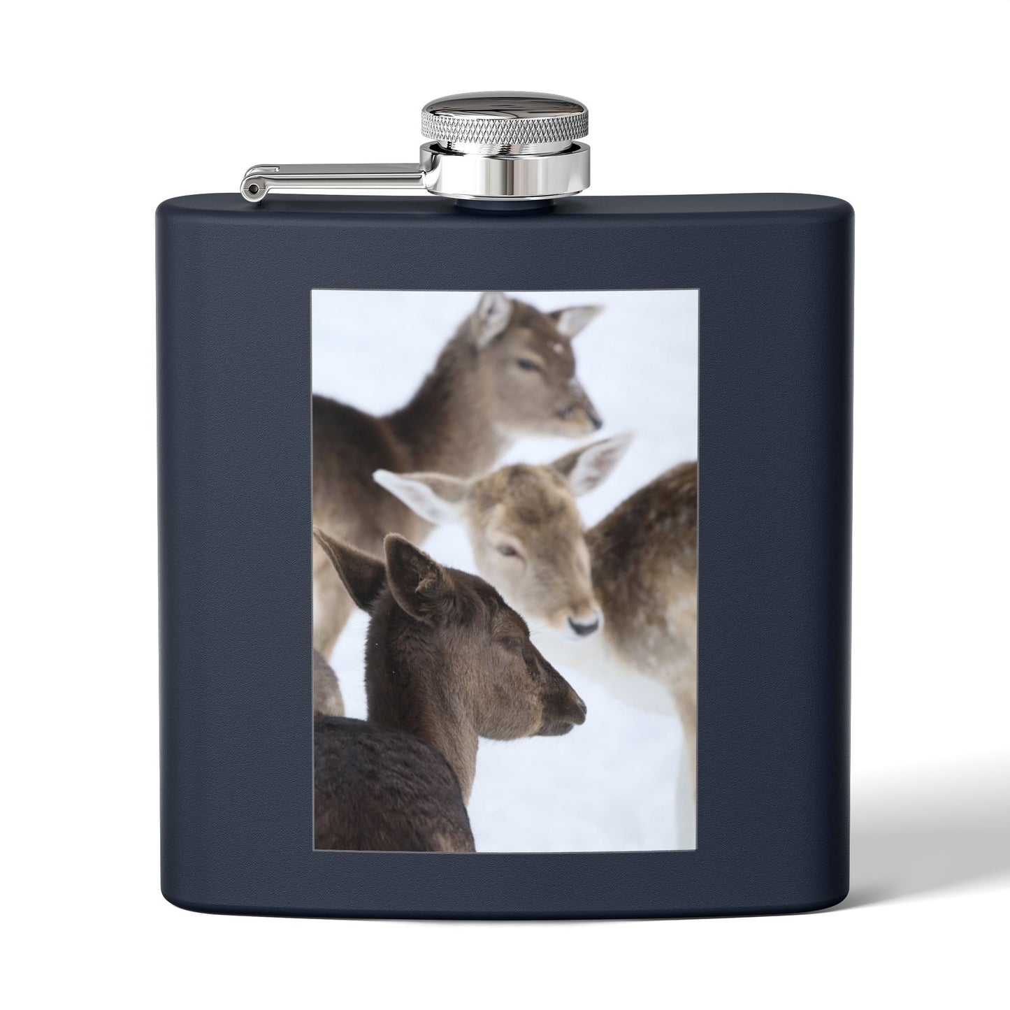 Deer Portrait 6oz Stainless Steel Flask
