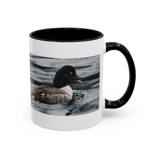 Goldeneye Duck Photo Accent Coffee Mug — Wildlife Nature Lover Gift (11/15 oz)