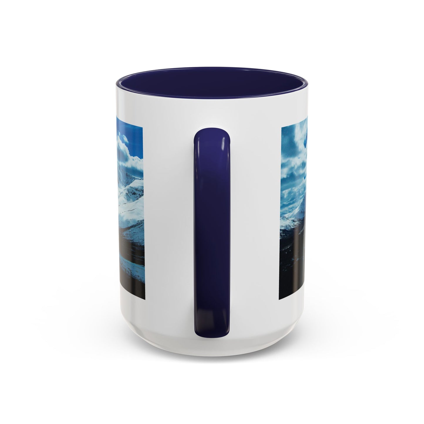 Mountain Landscape Accent Coffee Mug - Snowy Peaks Scenic 11/15oz