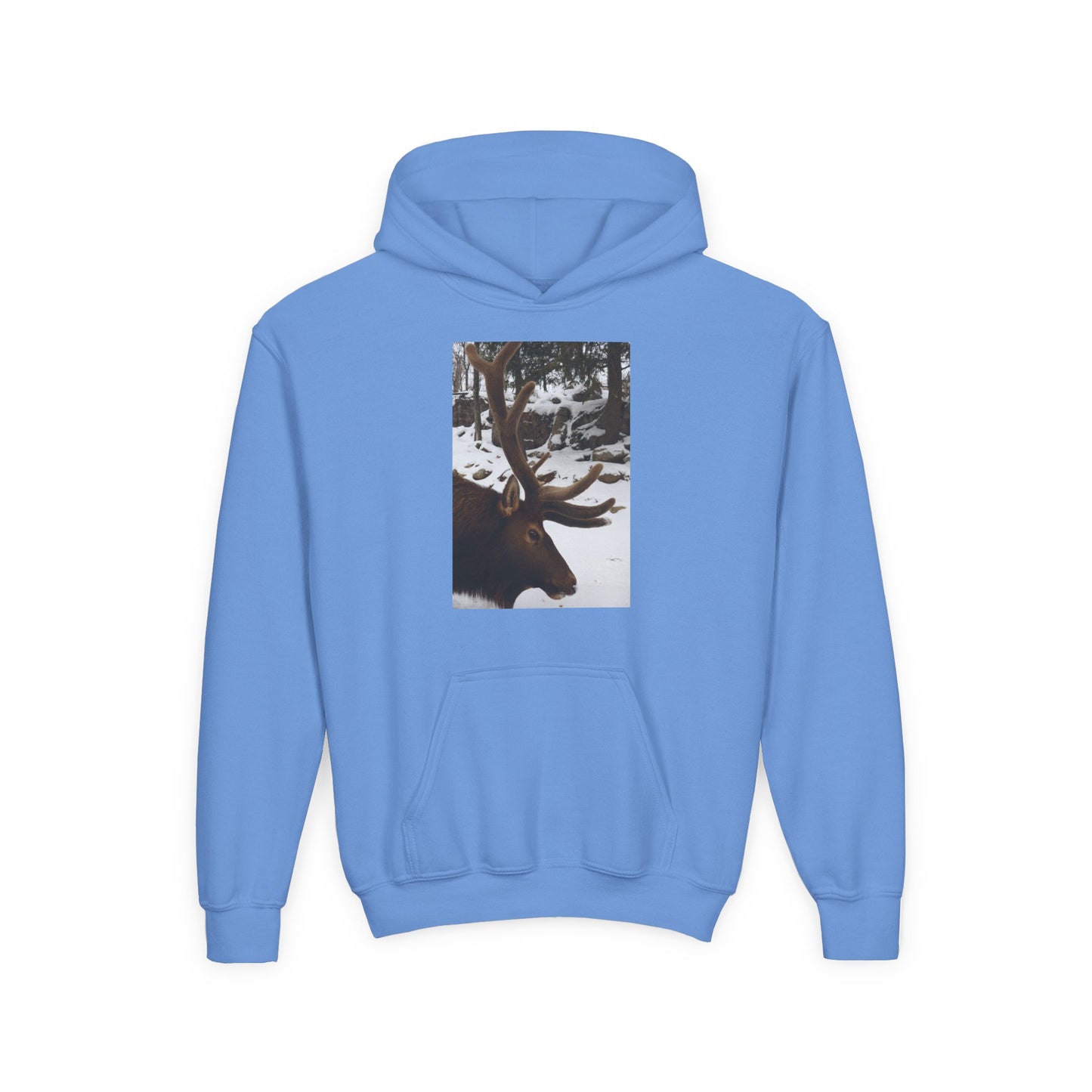 Moose Portrait Hoodie | Youth Hooded Sweatshirt