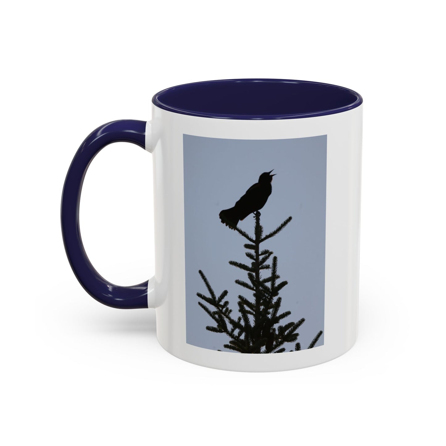 Songbird Silhouette Accent Coffee Mug — Black Interior 11/15oz