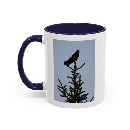 Songbird Silhouette Accent Coffee Mug — Black Interior 11/15oz