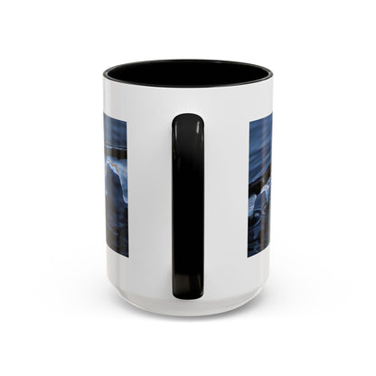 Blue Icicle Wave Accent Coffee Mug — Winter Water Photography 11/15oz
