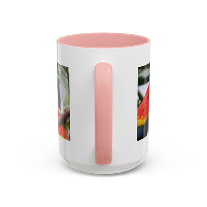 Scarlet Macaw Coffee Mug — Tropical Parrot Accent Mug (11/15oz)