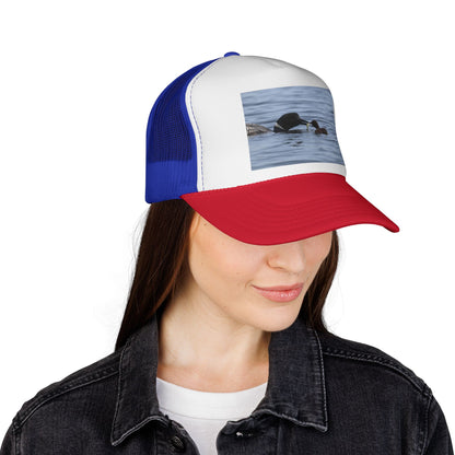 Loon Family Trucker Cap — Waterfowl Wildlife Photo Hat