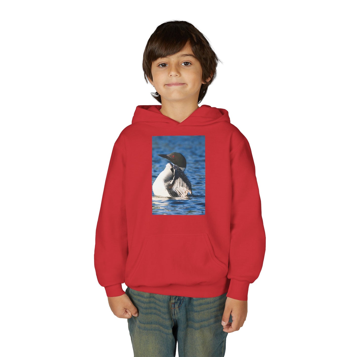 Youth Hoodie with Common Loon Photo – Nature-Lover Kids Pullover