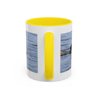 Loon Family Accent Coffee Mug — Scenic Lake Bird Photography (11/15oz)