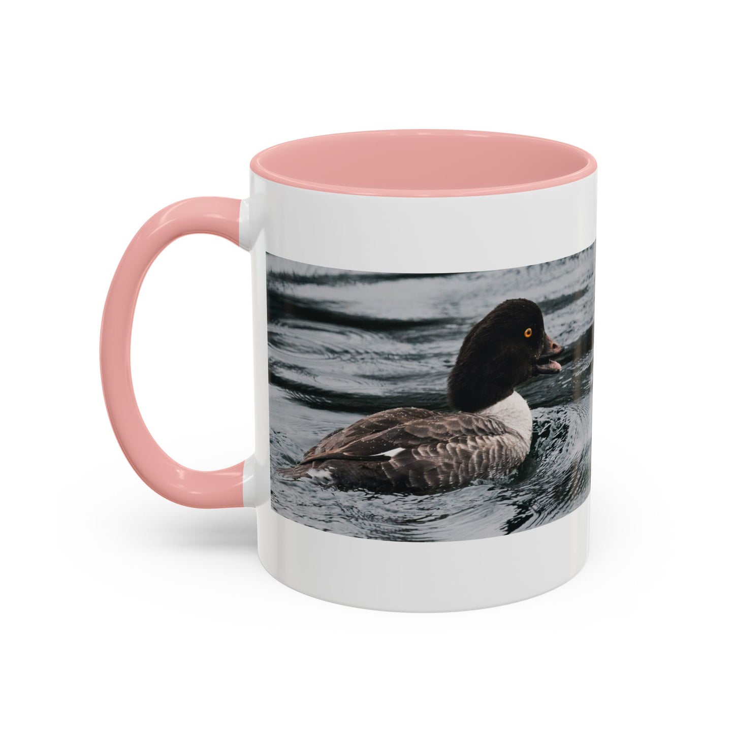 Goldeneye Duck Photo Accent Coffee Mug — Wildlife Nature Lover Gift (11/15 oz)