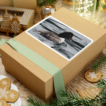 Kiss-Cut Sticker — Realistic Duck on Water Photograph | Waterproof Laptop Decal