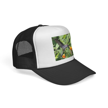 Hummingbird Photo Trucker Cap — Nature Wildlife Mesh Hat