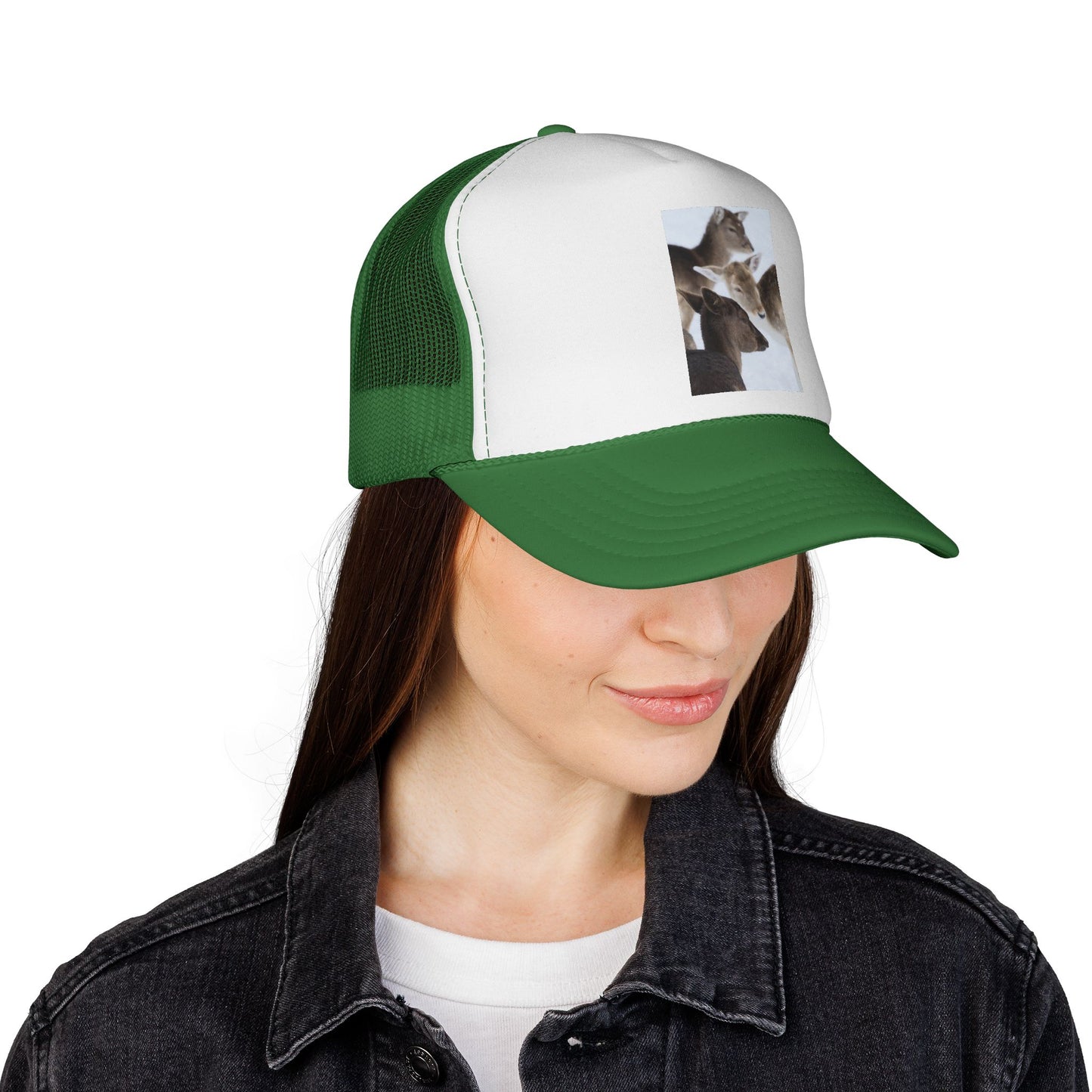 Trucker Cap — Wild Deer Family Photo Print Hat