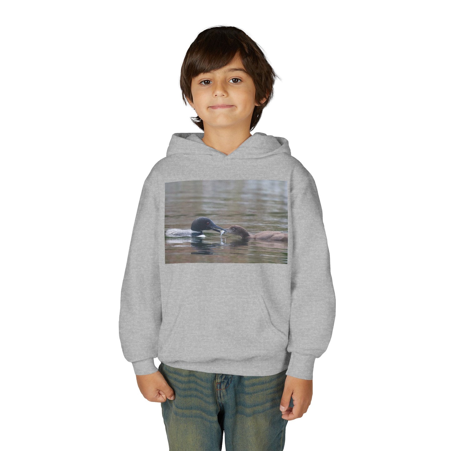Youth Hoodie — Swimming Ducks Nature Photo Sweatshirt