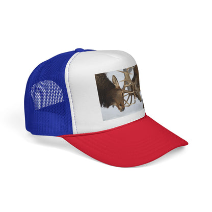 Elk Antler Clash Trucker Cap — Wildlife Hunting Outdoors Hat
