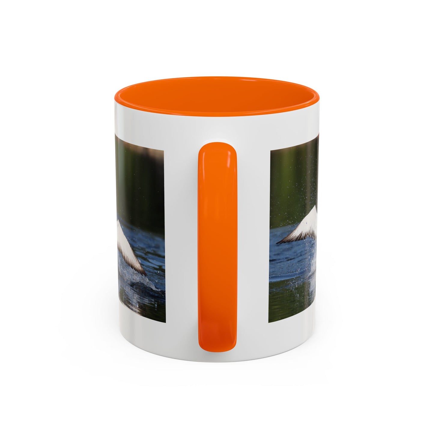 Loons Taking Off Accent Coffee Mug — Wildlife Nature Bird Lover Gift