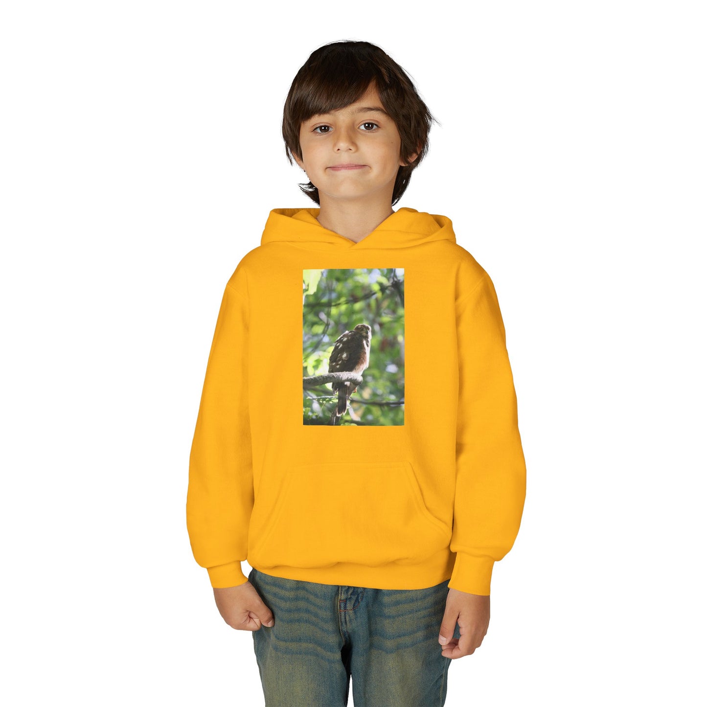 Youth Hoodie — Woodland Sparrow Photo Pullover