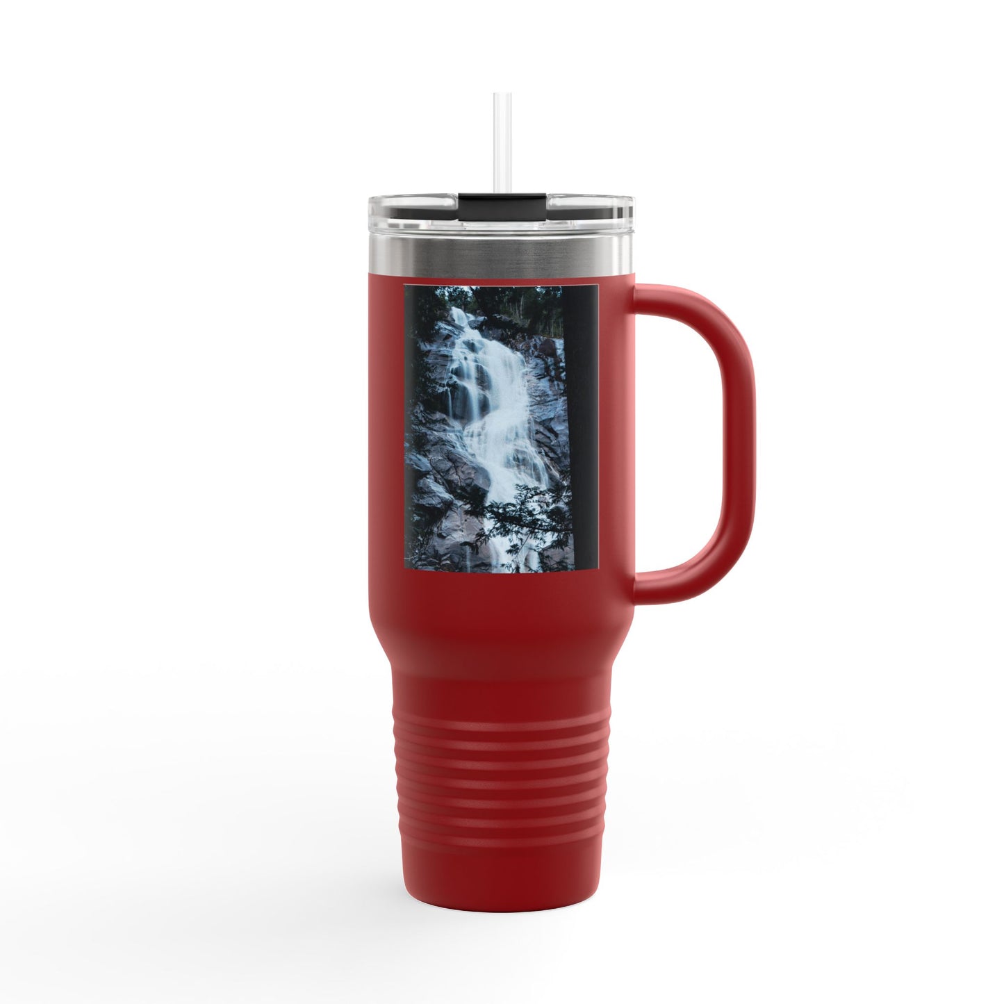 40oz Insulated Travel Mug — Mountain Waterfall Photo Design