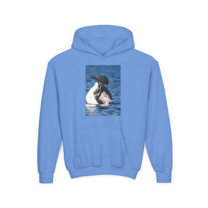 Youth Hoodie with Common Loon Photo – Nature-Lover Kids Pullover