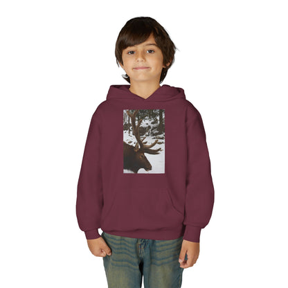 Moose Portrait Hoodie | Youth Hooded Sweatshirt