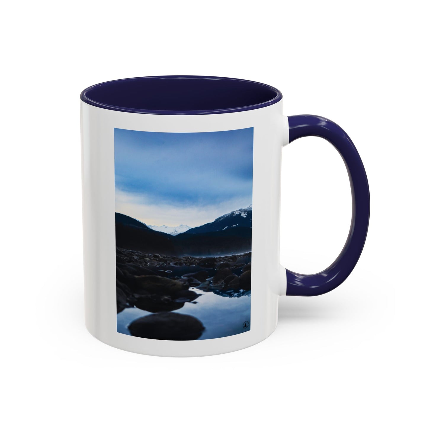 Mountain Lake Accent Coffee Mug — Scenic Wilderness Photo Travel Gift (11/15oz)