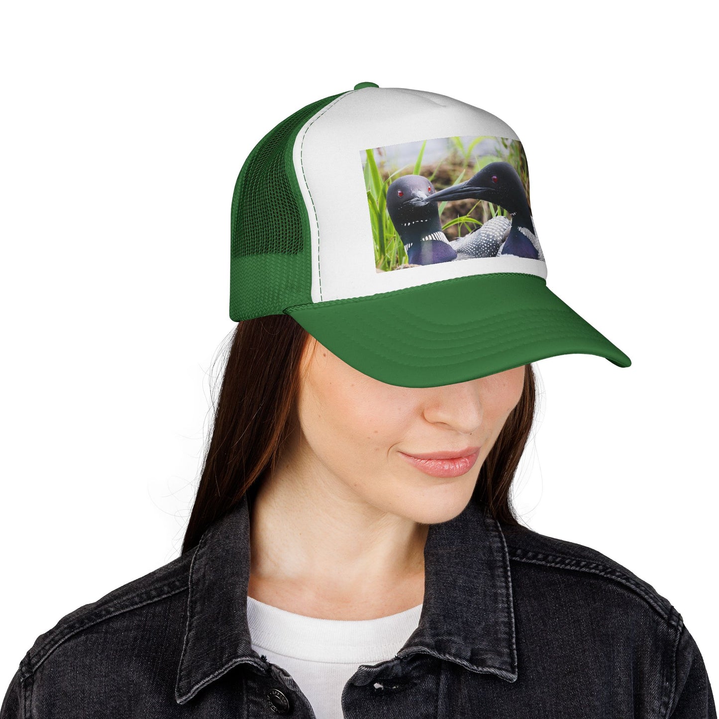 Loon Photo Trucker Cap — Wildlife Bird Hat for Nature Lovers