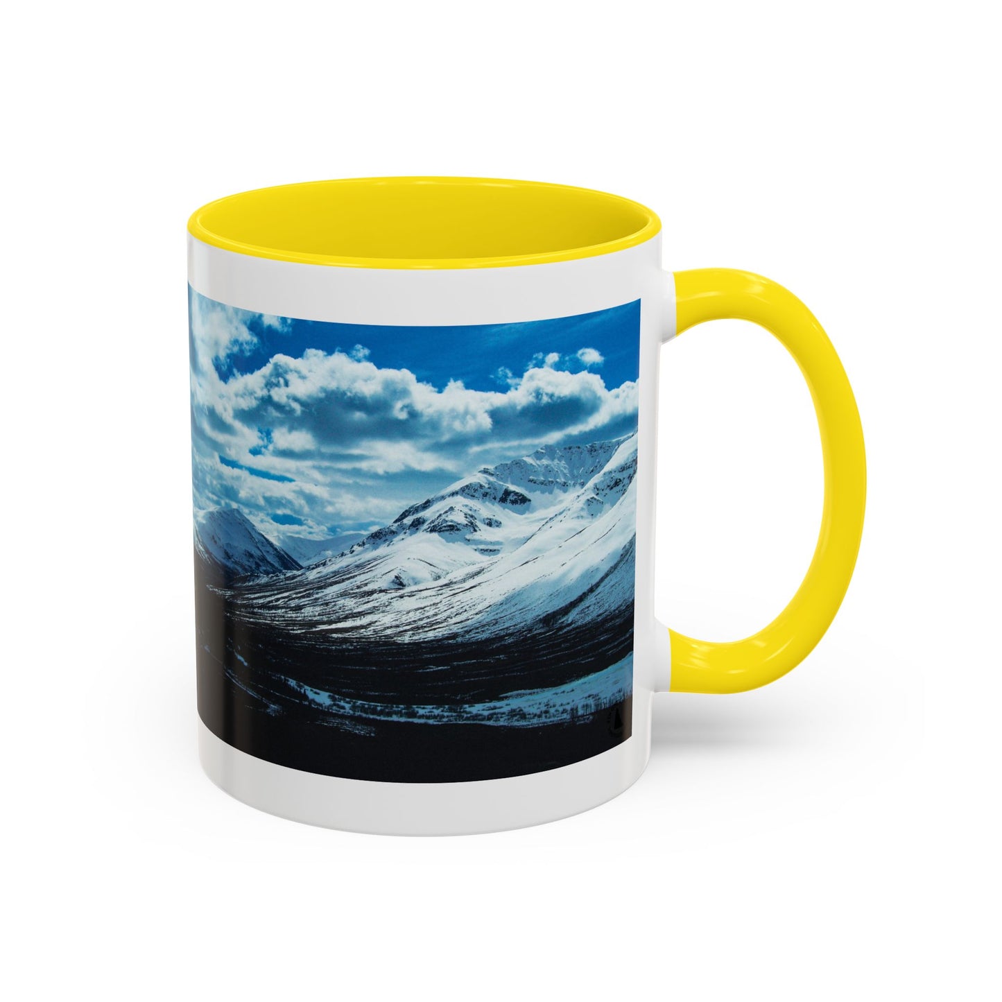 Mountain Landscape Accent Coffee Mug - Snowy Peaks Scenic 11/15oz