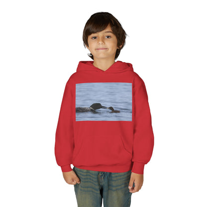 Youth Hoodie with Swimming Otters Photo – Cute River Otter Kids Sweatshirt