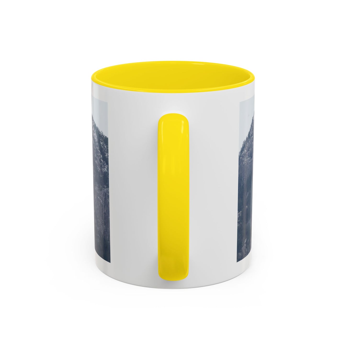 Mountain Peak Accent Coffee Mug – Snowy Forest Photo 11oz/15oz