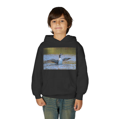 Youth Hoodie with Loon Photo – Nature Birdwatching Pullover