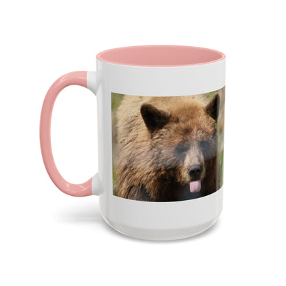 Funny Brown Bear Photo Accent Coffee Mug (11/15 oz)