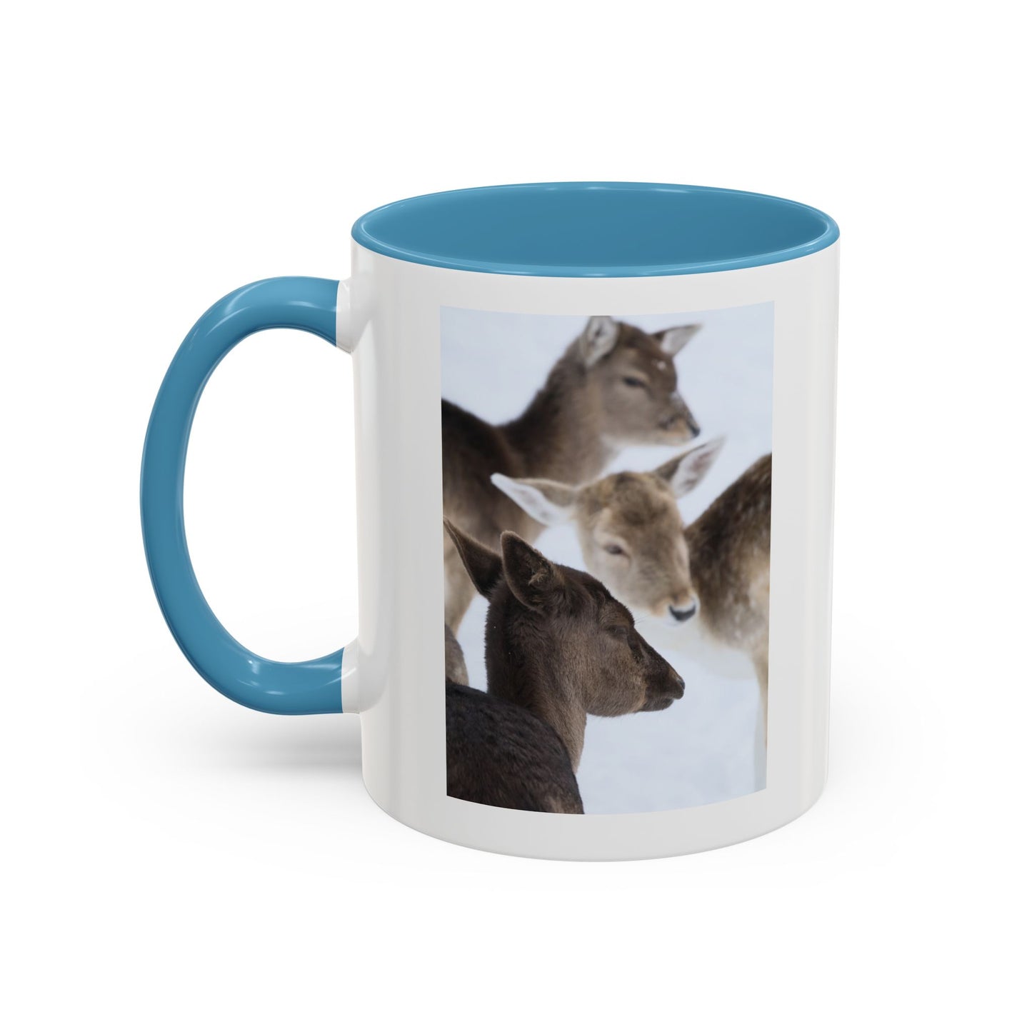 Deer Herd Accent Coffee Mug — Wildlife Photo Ceramic Mug (11/15oz)