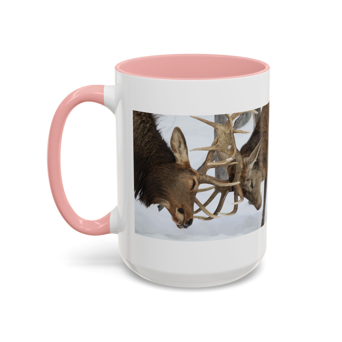 Deer Antler Clash Coffee Mug — Rustic Wildlife Accent Mug (11/15oz)