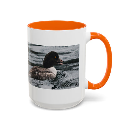 Goldeneye Duck Photo Accent Coffee Mug — Wildlife Nature Lover Gift (11/15 oz)