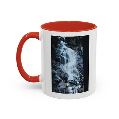 Waterfall Photo Accent Coffee Mug – Scenic Nature Travel Gift (11/15oz)