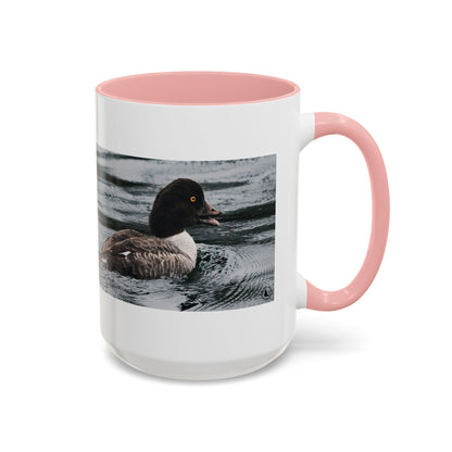 Goldeneye Duck Photo Accent Coffee Mug — Wildlife Nature Lover Gift (11/15 oz)