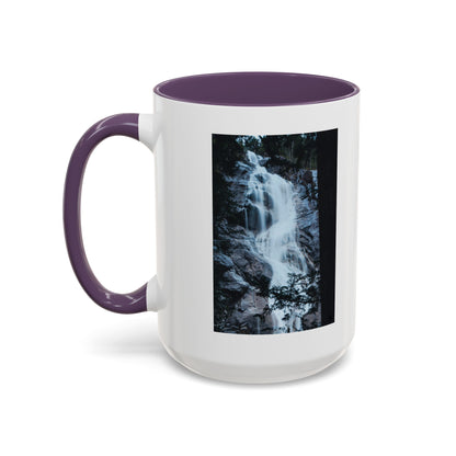 Waterfall Photo Accent Coffee Mug – Scenic Nature Travel Gift (11/15oz)