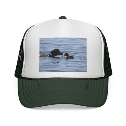 Loon Family Trucker Cap — Waterfowl Wildlife Photo Hat
